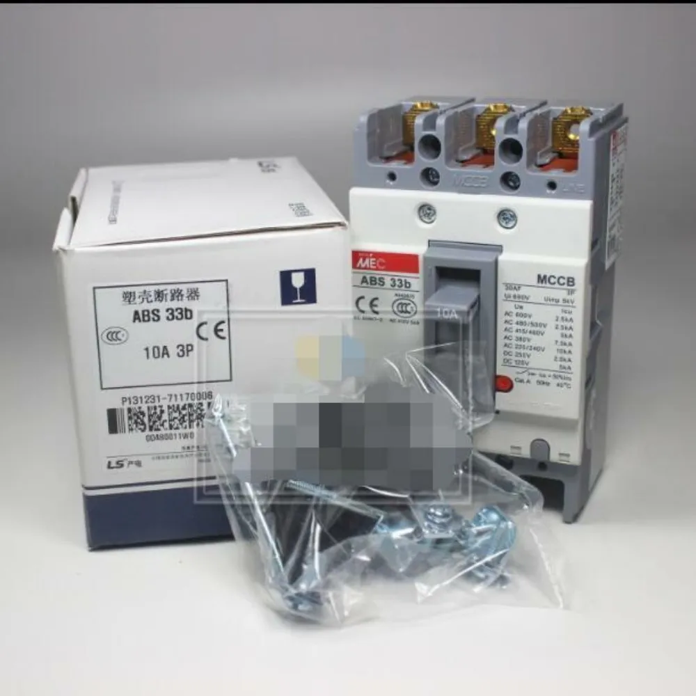 LS ABS-33B ABS33B ABS53B Molded case circuit breaker Authentic Original  Air Switch 3P 6A/10A/16A/20A/30A