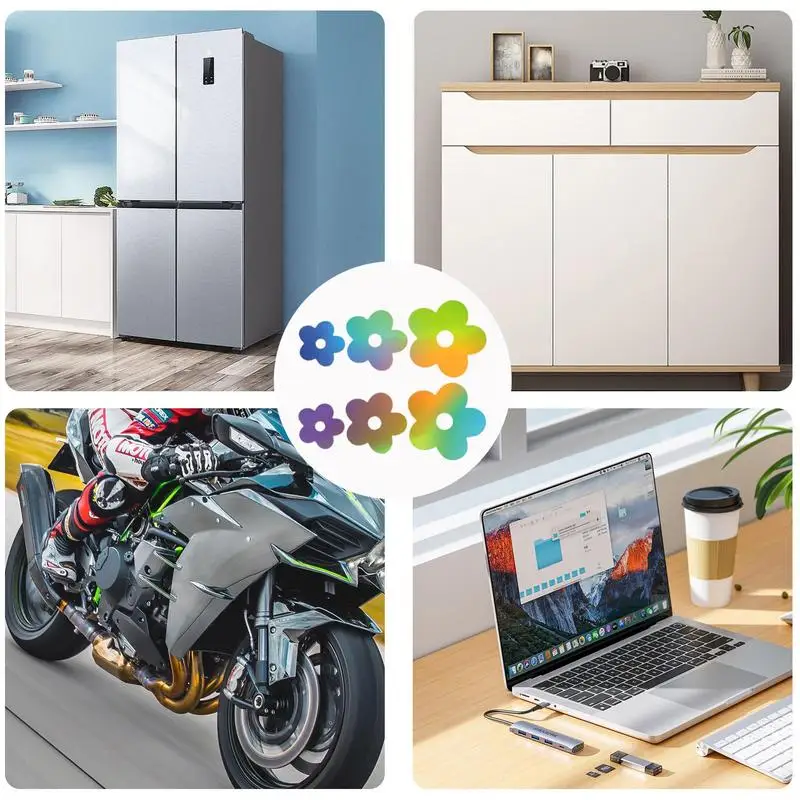 Flower Sticker Flower PET Car Stickers Self-Adhesive Water Proof Anti-UV Flower Stickers Decorations For Bumper Laptop