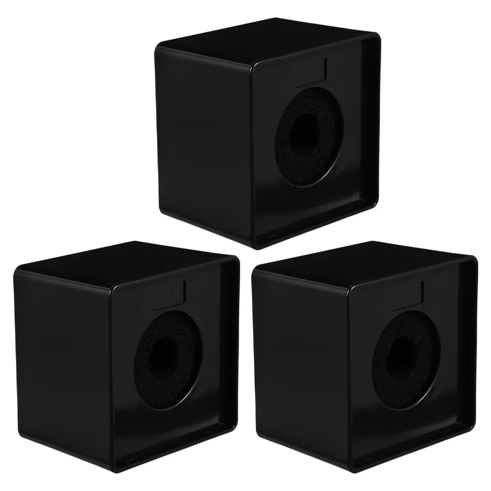 

3Pcs Microphone Logo Flag Station Square Plastic Mic Holder for Interview Presentation Use Microphone Flag