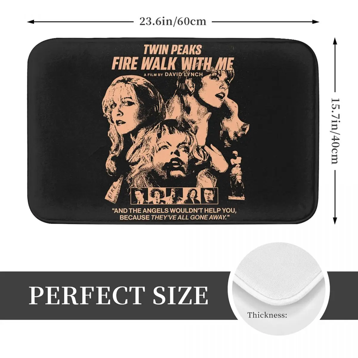 Twin Peaks Movie Fire Walk With Me Non-slip Doormat Floor Mat Water oil proof Carpet Rug for Kitchen Entrance Home Footpad Mats