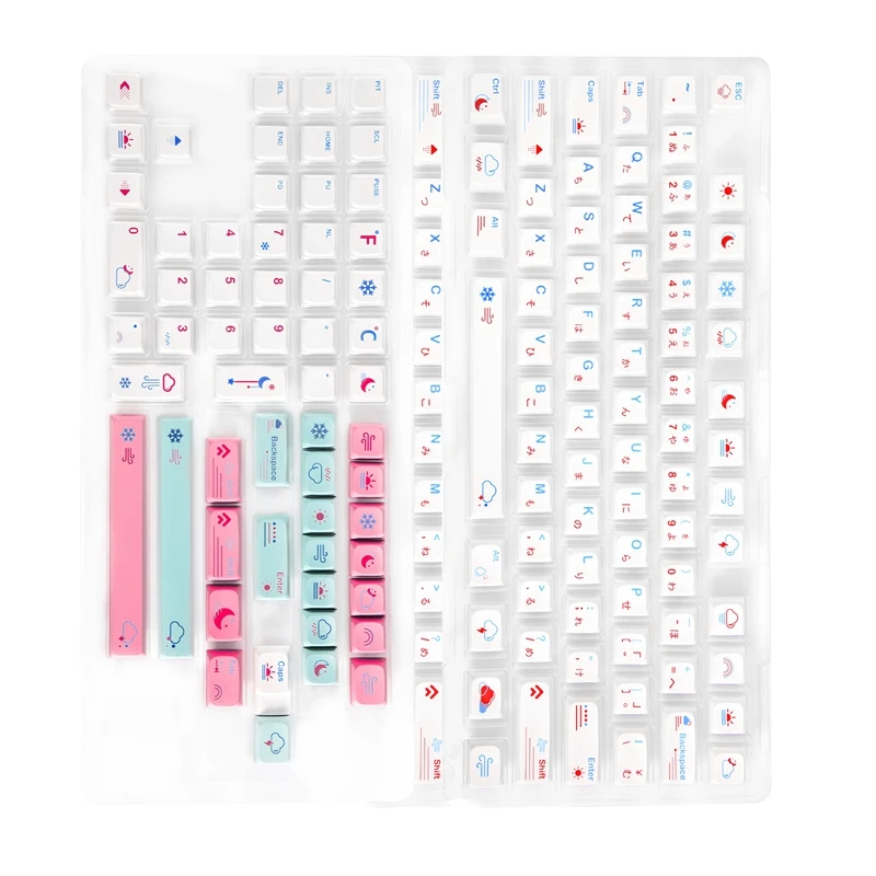 132 Keys XDA Keycaps PBT Dye Sub Weather Theme Personalized Keycap For Cherry Mx Switch Mechanical Keyboard