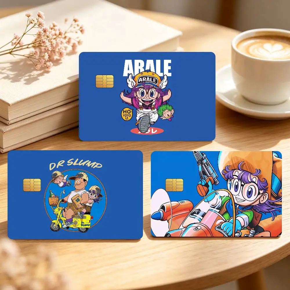 Classic Aniem D-Dr. Slump Cute Credit Card Skin Stickers For Bank Bus Metro Cards Waterproof Anti-Scratch Gift 4PCS