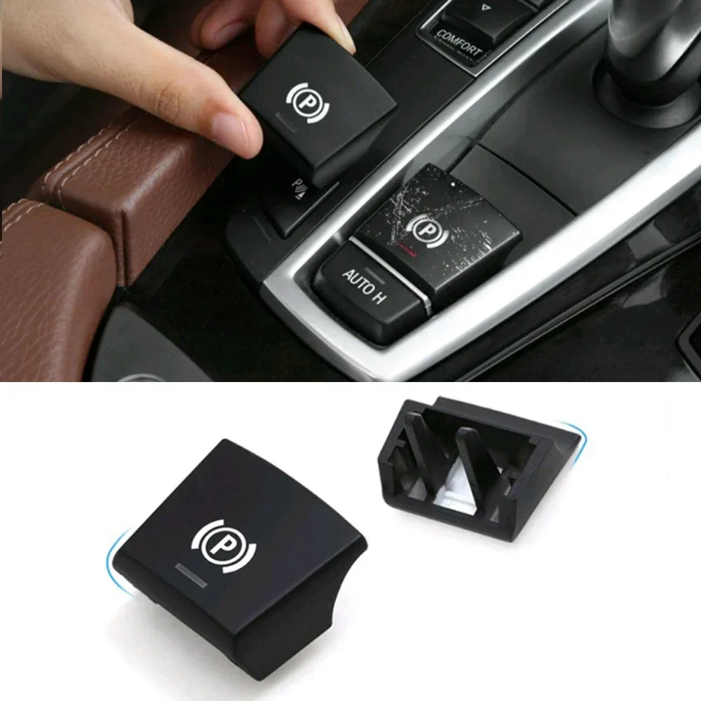 

1pc Car Handbrake P Button Switch Cover Accessory for BMW 5 7 F01 F02 F07 F10 F11 F18 F30 520 523 730 2009-2017 61312822518