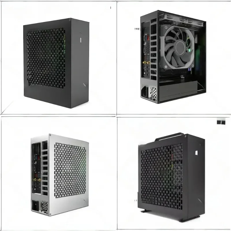 5 A24-V5 2.0 /4 Liters Mini A24-V3 2.0 Dual-Slot Single Display 1U Power Supply Itx Chassis, Double-Sided Chamfer