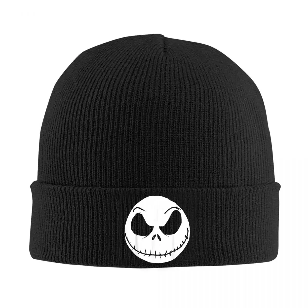 The Nightmare Before Christmas Jack Skellington Face Beanie Hats Bonnet Hats Female Male Knit Hat Autumn Xmas Gift Elastic Caps