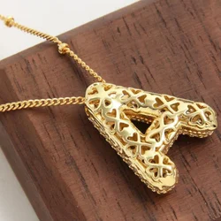 New Luxury Zircon Crystal 26 English Letters Stainless Steel Necklaces For Women Trendy Female Choker Chain Jewelry Wholesale