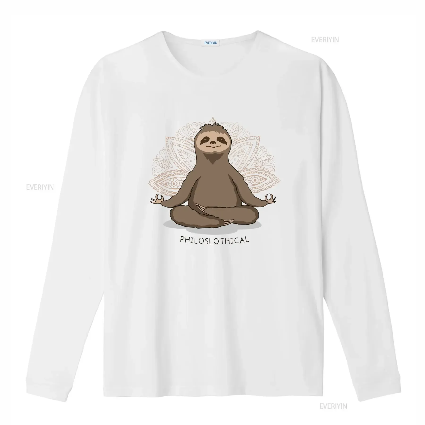 Philoslothical Funny T shirt Hot Yoga Sloth Meditate Meditation Pilates vintage Washed graphic Soft Versatile homme