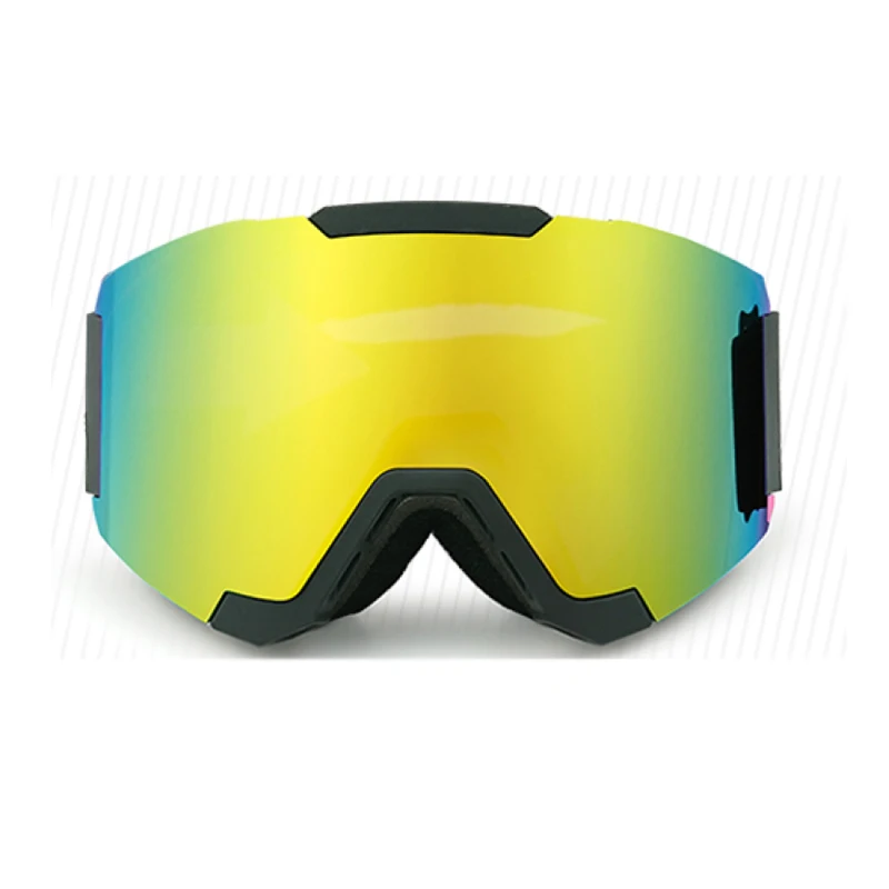 Anti Fog Ski Goggles with Nose Guard Anti UV Custom OEM Myopia Snow Goggles Photochromic Lenses PC Material Adjustable Strap