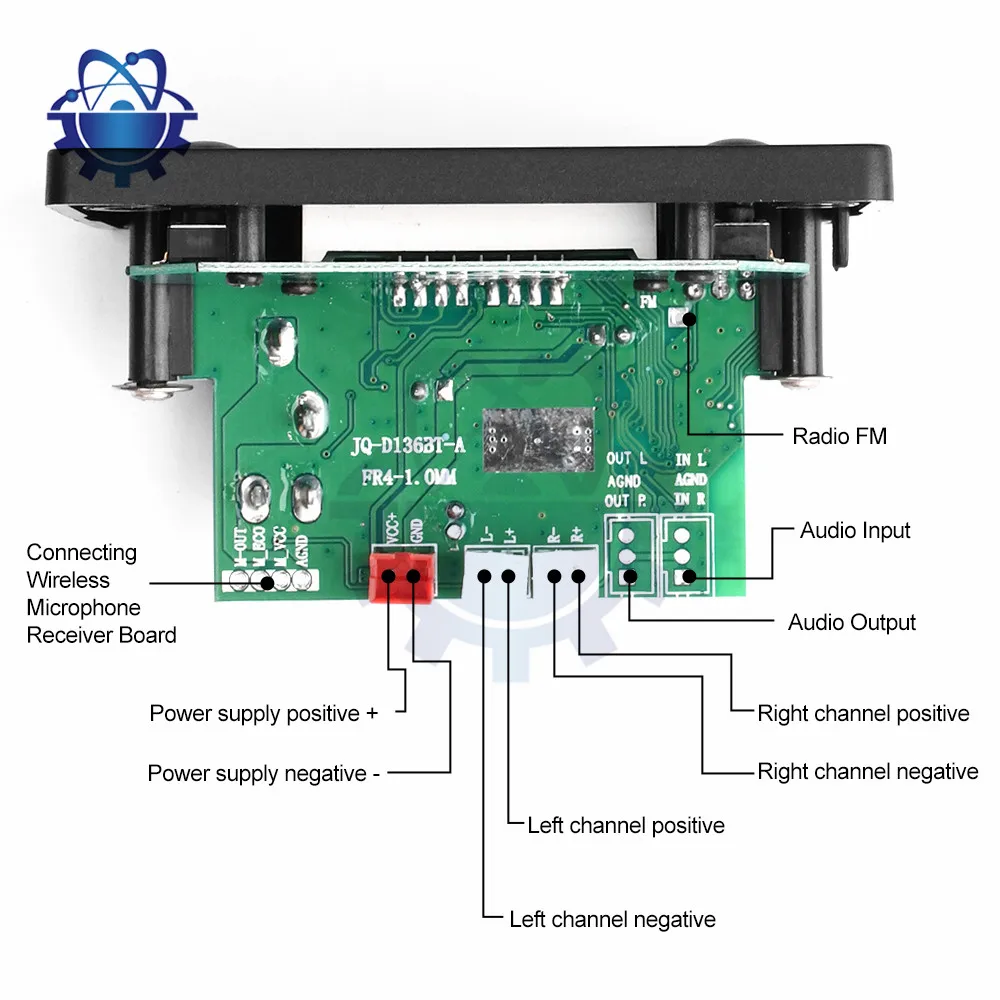 12V LCD MP3 Decoder amplificatore 2*5W Bluetooth 5.0 modulo ricevitore Audio APE FLAC WMA WAV Decoder microfono supporto Radio FM