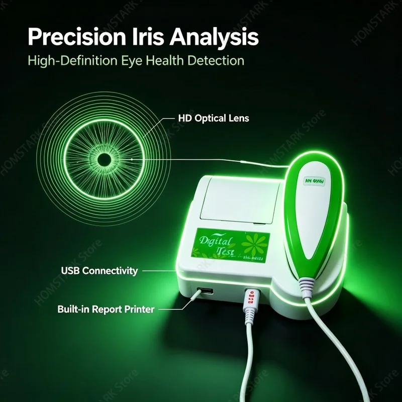 HD USB Iris Detector, Computer Iris Analyzer, Portable Eye Iris Magnifier for Home Health Observation