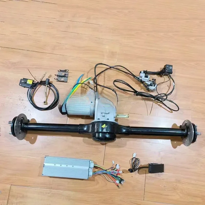 

Hot sales 72V 4800RPM Brushless Unite Differential Motor Disc Brake Rear Axle Assembly For 1000 Big Electric Cars Conversion