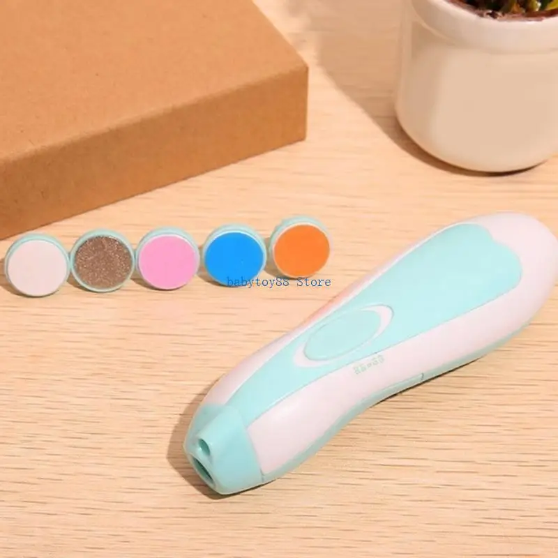 y4ud electric baby nails shrimmer with 6 reglicing regring heads اطفاع متعدد الوظائف.