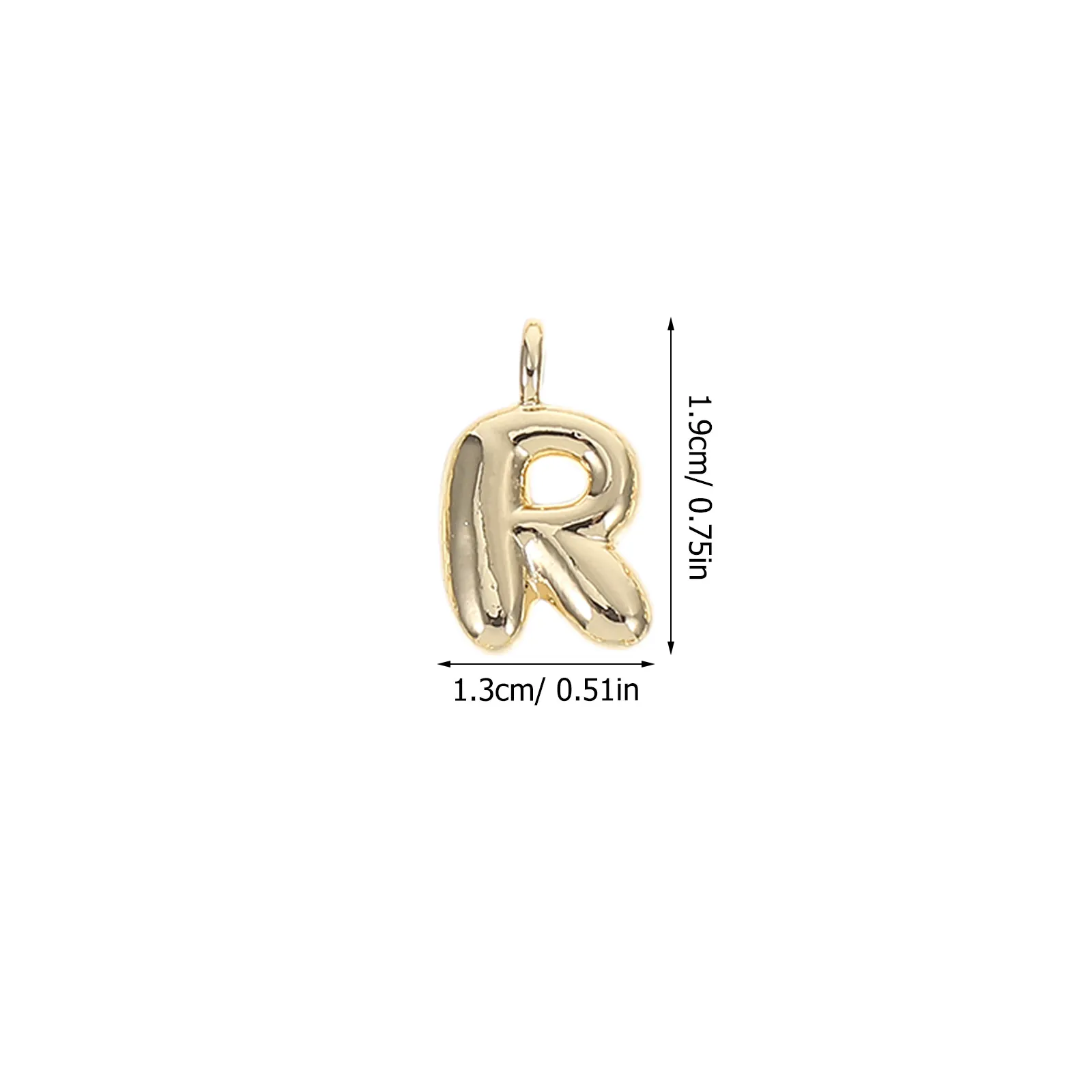 26 Pcs Initial Bubble Necklace Cursive Letters Charms Baloon Alphabet Balloon Golden Cute Jewelry