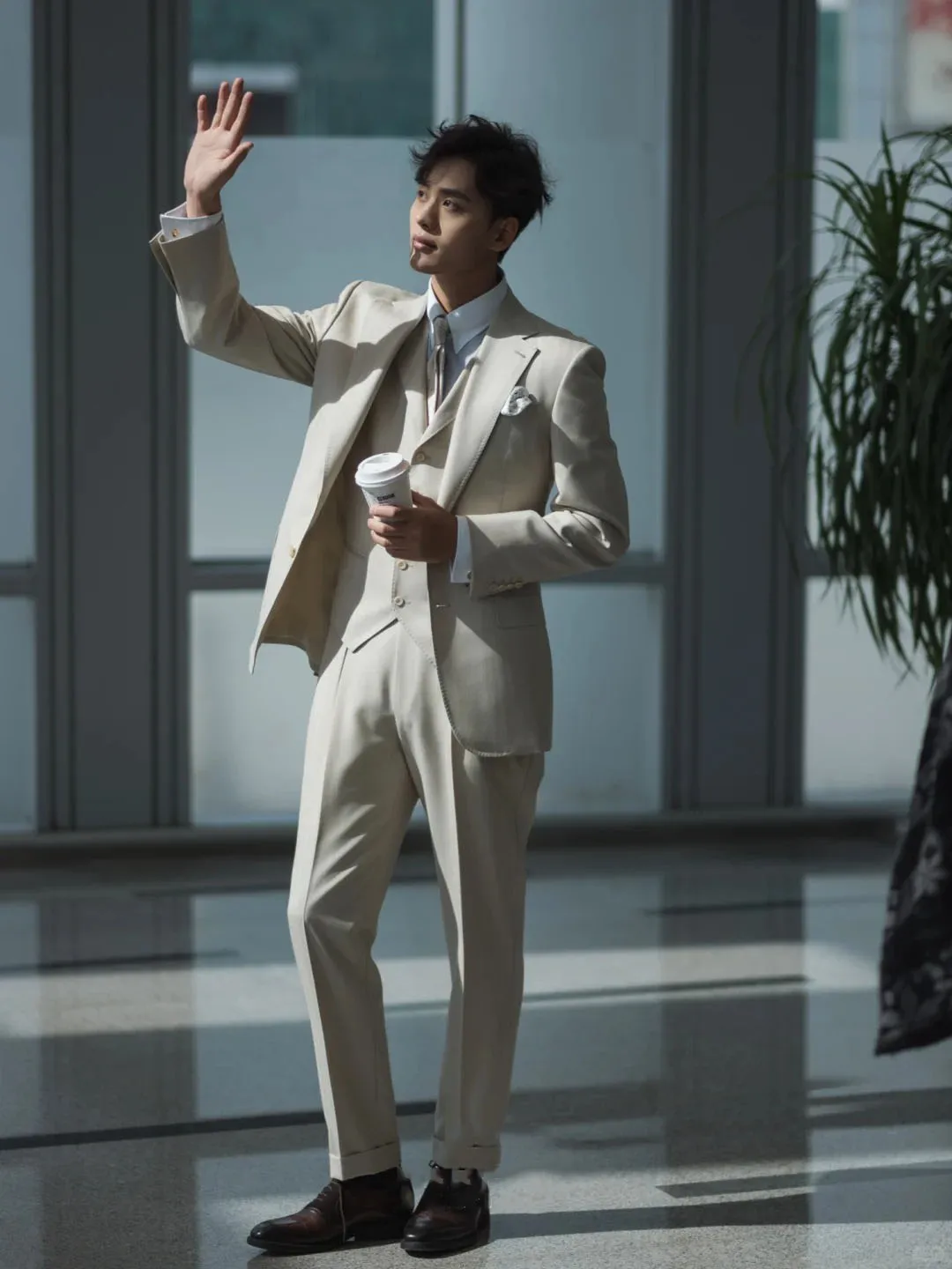 

Solid Color High Quality Men's Suit Set Jacket Vest Pants Casual Elegant Business Fit Comfortable Soft Office Banquet Breathable