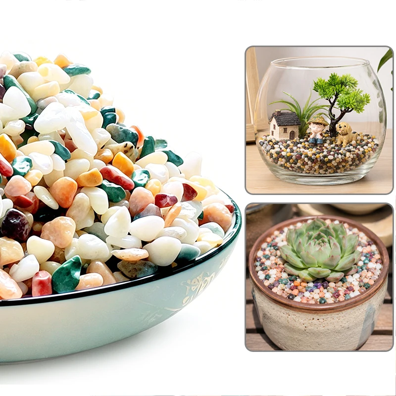 5mm Aquarium Gravel Substrate 200g/400g/600g/800g, Fish Tank Bottom Sand for Freshwater Aquarium, Decorative River Rocks TMZ