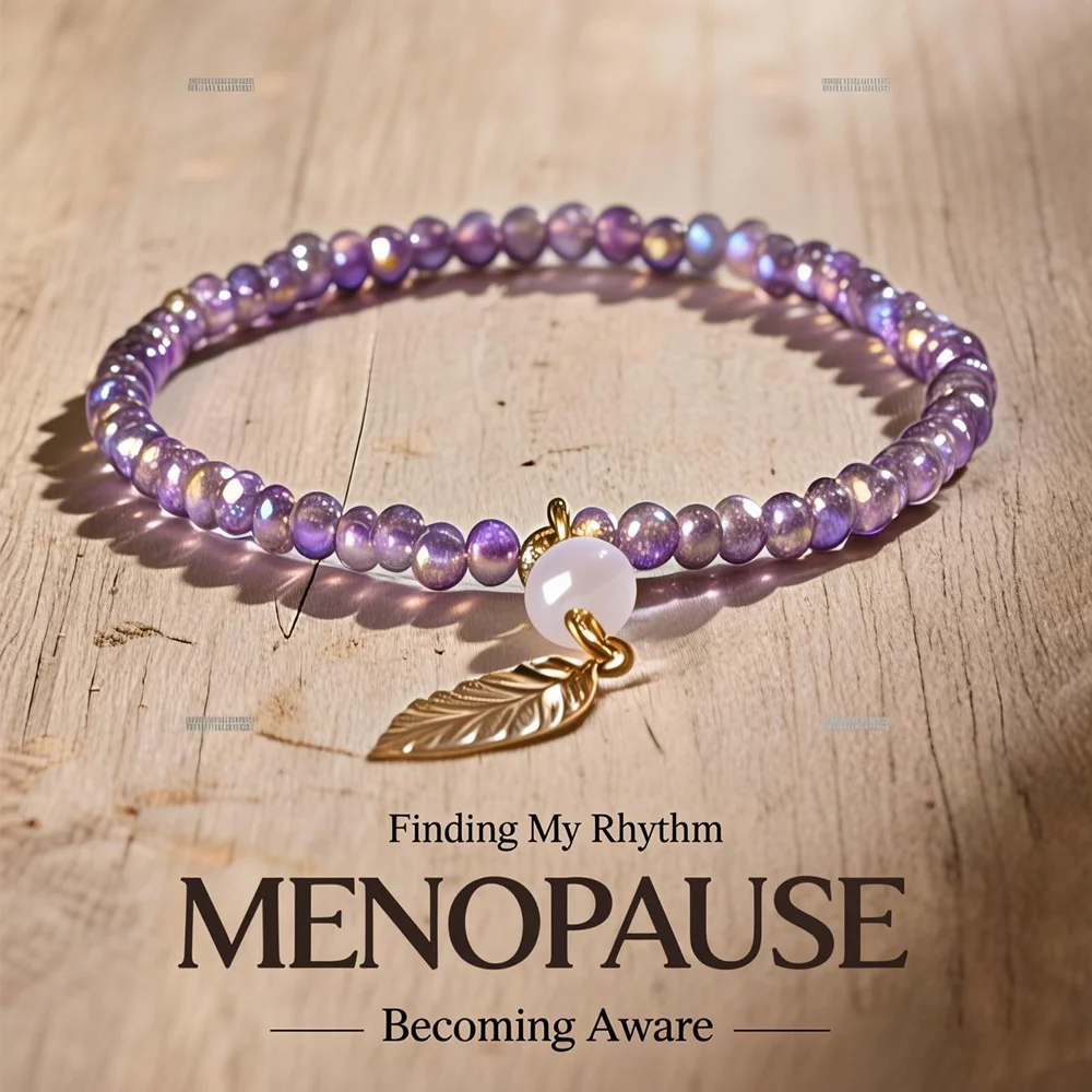 1pc Menopausal Bracelet - "Find My Rhythm" Beaded Bracelet, 