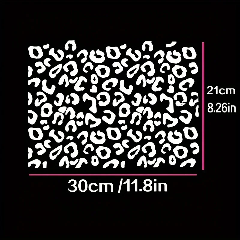 1Pc PVC Leopard Print Motorcycle Sticker with Transfer Film,Easy Apply for Bike,Motorcycle Decor