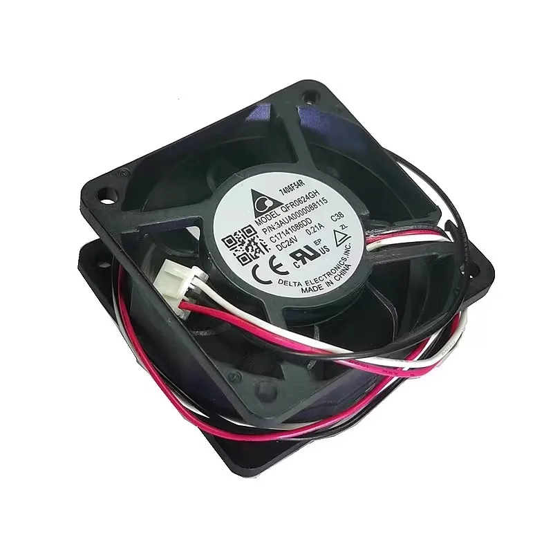 New original QFR0624GH 6025 6CM 24V 0.21A double ball bearing 3-wire frequency converter cooling fan