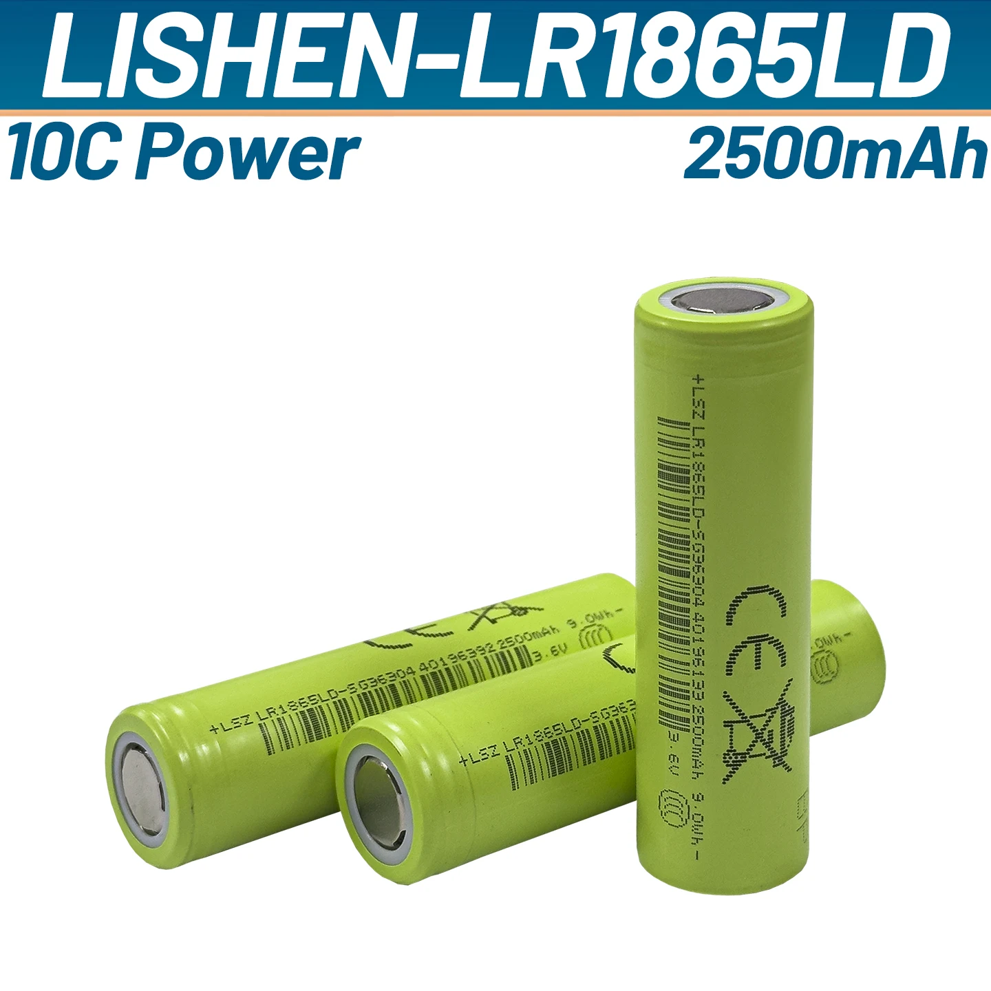Brand New Lishen LR1865LD 18650 Lithium Cell 2500mAh 10C Discharge Battery for Power tools camping lightbeauty equipment