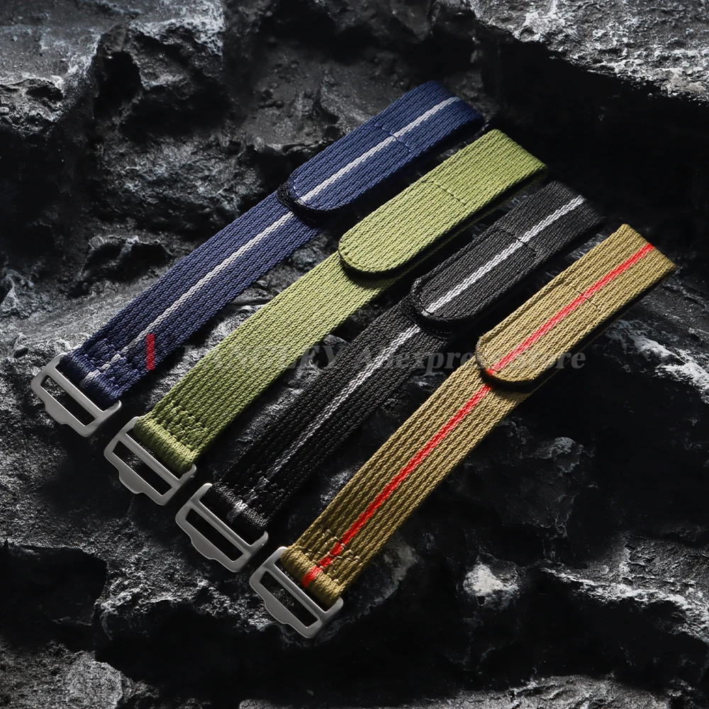 Nylon Sailcloth Watch Strap 20mm 22mm for Omega 007 for Tudor Army Military Men Sport Thicken Universal Replacement Watch Bands