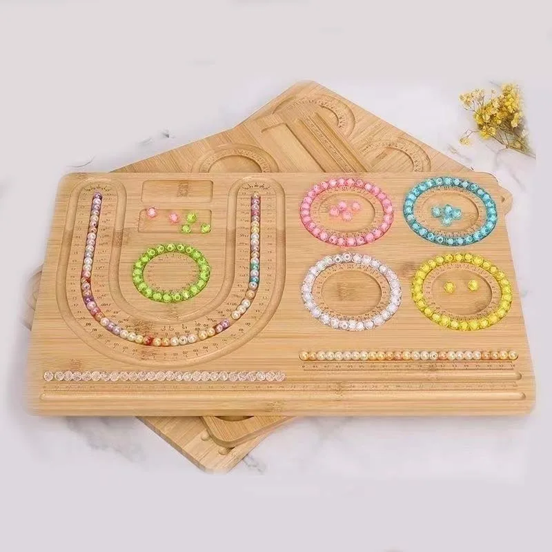 

Bamboo Bead Board Design Beading Board Tray for Jewelry Making and Beading Projects Bracelet Necklaces Design Beading Mats Trays