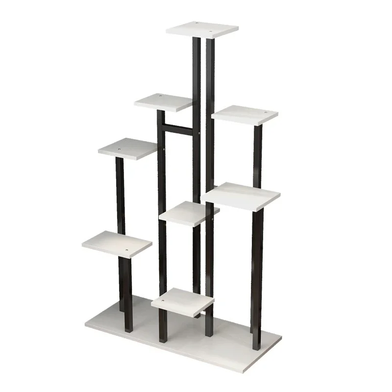 Flower stand storage rack, living room balcony, floor-standing high flower pot placement, modern and simple, multi-storey, space