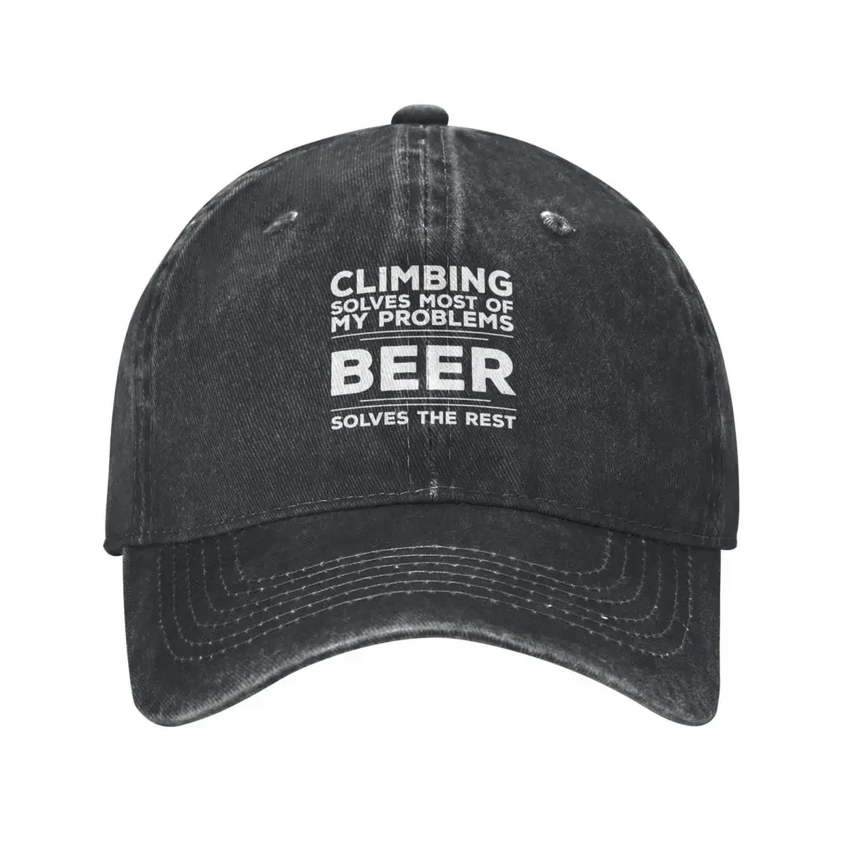 Climbing Solves Most Of My Problems Beer Solves The Rest Baseball Cap Luxury Cap Rugby Sunscreen Men's Baseball Women's