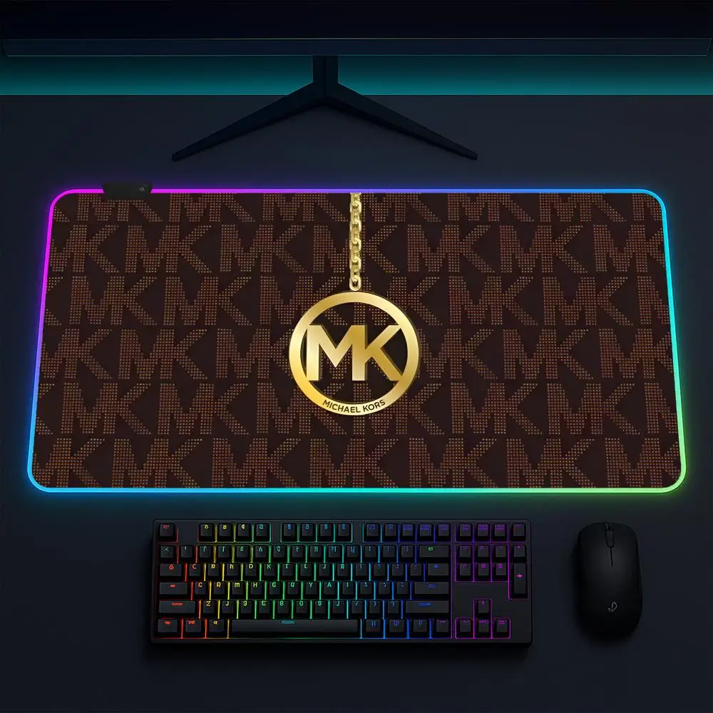 

M-Michaeles K-Kors mk Mouse Pad Anime Gaming Mouse Pad LED Table Pads Backlit Rubber Desktop XXL RGB Desk Mats