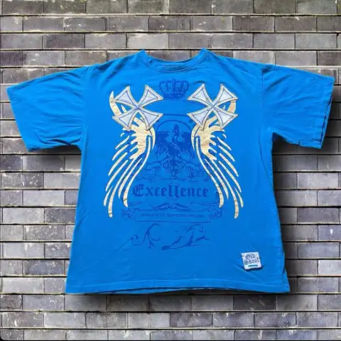 Y2K Old Skool Cross Wings T Shirt Hip Hop Urban Aesthetics Size 2XL Jesse Pinkman