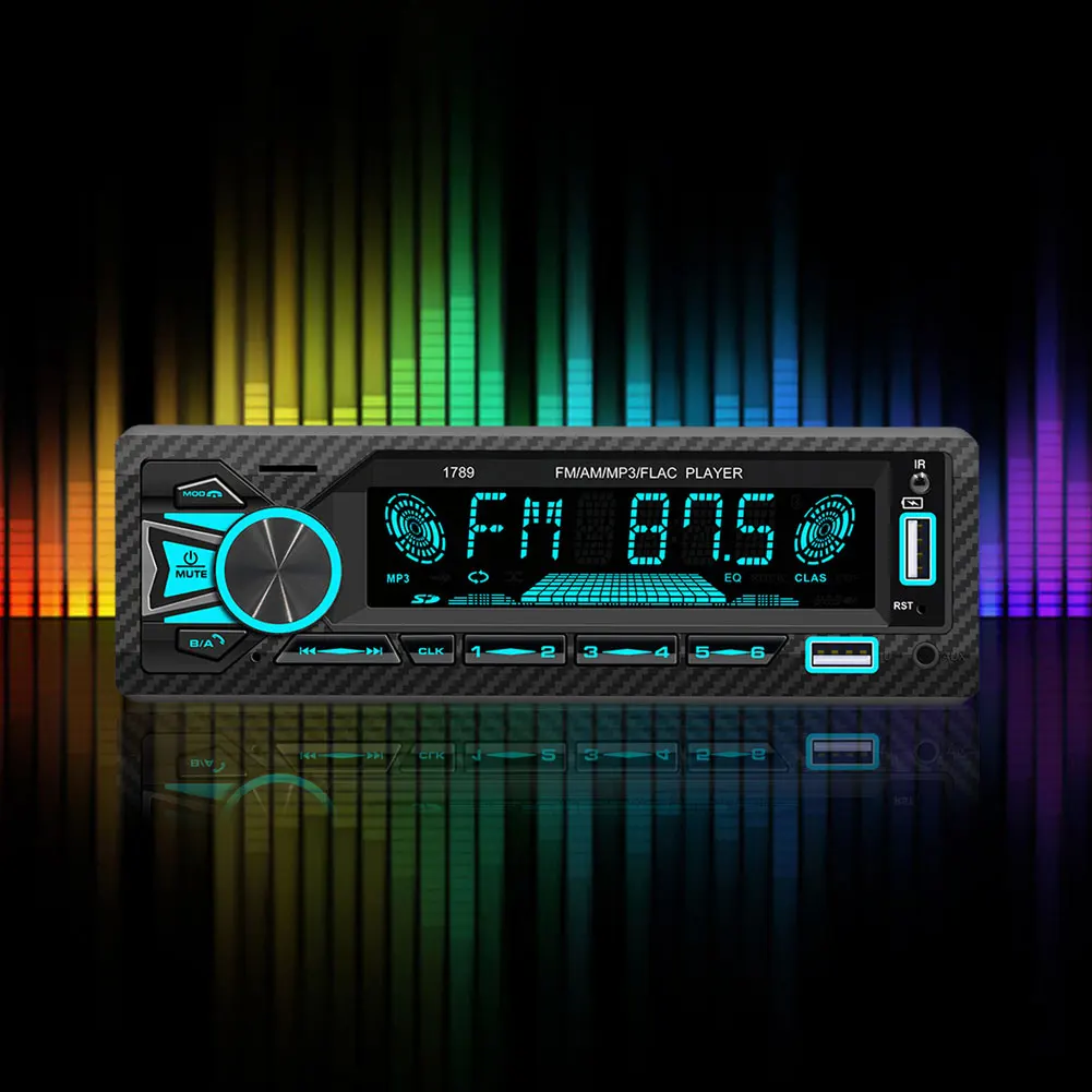 

1 Din MP3 Player AUX/USB/TF Card Bluetooth-Compatible Car Stereo Player Handsfree Call FM Radio with Remote Control FM Receiver