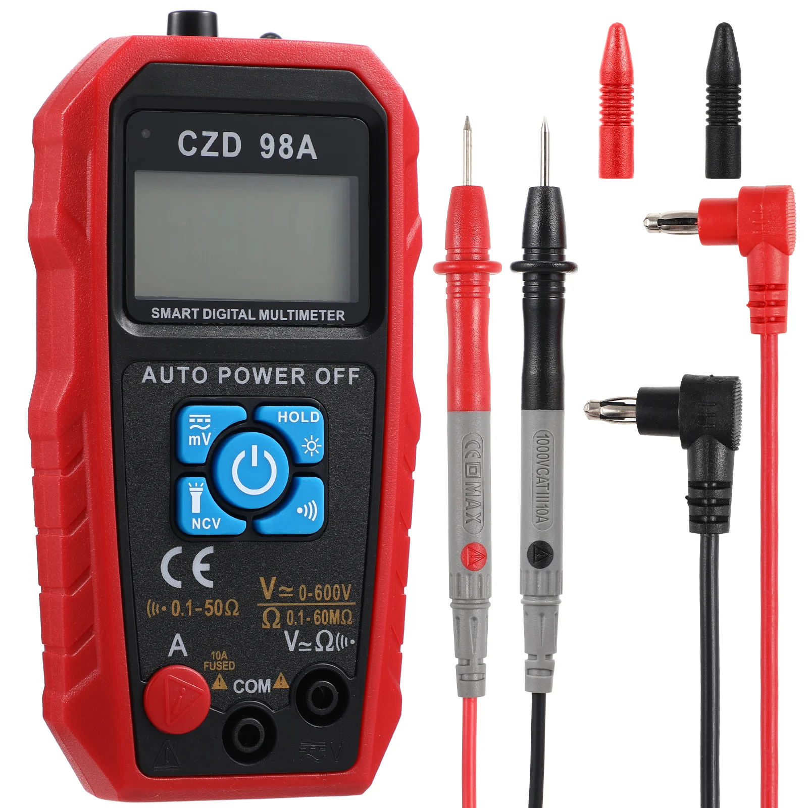 Lightweight Digital Multimeter Auto Ranging Large LCD Screen Flashlight Voltage Current Tester for Professionals and Enthusiasts