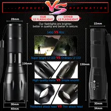 Rechargeable LED flashlight zoom 18650 or AAA #3