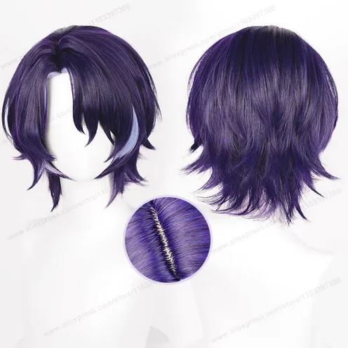 Honkai Star Rail Dr. Ratio Cosplay Wig 33cm Short Man Hair Anime HSR Cosplay Heat Resistant Synthetic Wigs