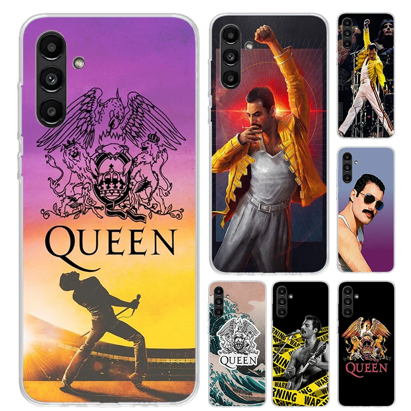 Rock Funky Freddie Mercury Queen Phone Case for Samsung Galaxy A15 A25 A35 A55 A14 A24 A34 A13 A53 A12 A52S A23 A33 A24 A34 A03S