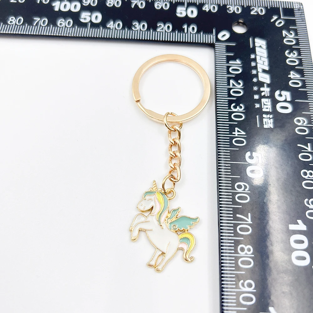 New Fashion Oil Enamel Charms KeyChain Key Chain Car Keyring Women Child Gift Jewelry