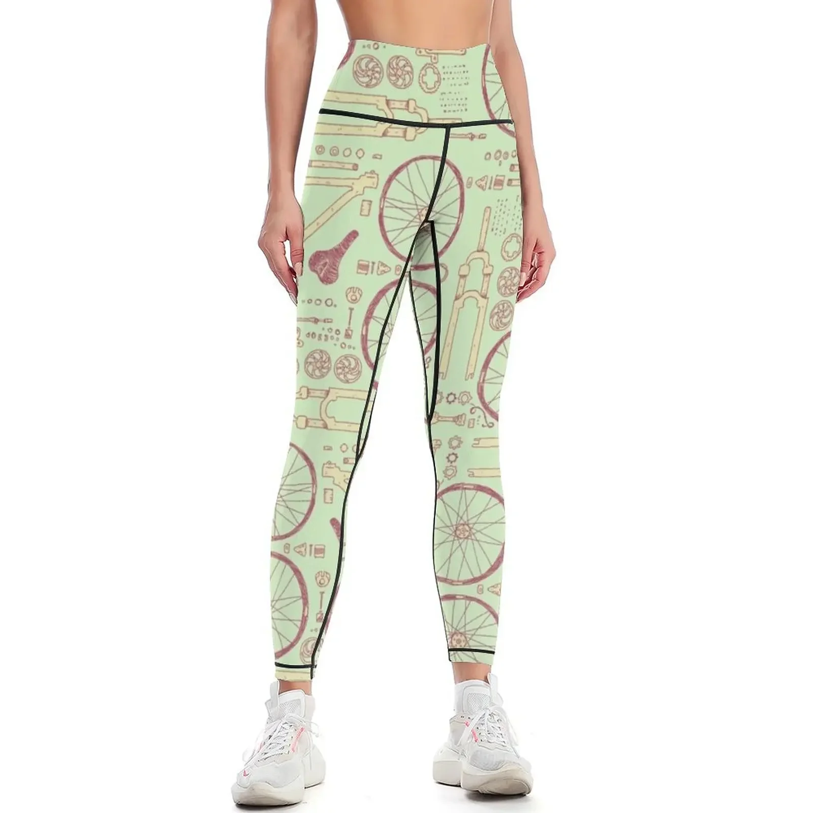 Bicycle Parts Leggings exercise clothing for Women's pants legging gym sportswear woman gym 2025 Womens Leggings