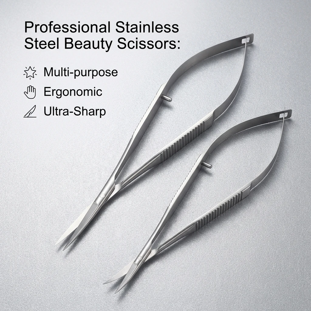1PCS Russian Dovetail Scissors Beauty Nail Nail Removal Dead Skin Nail Barbs Curved StainlessSteel Spring Dead Skin Scissors