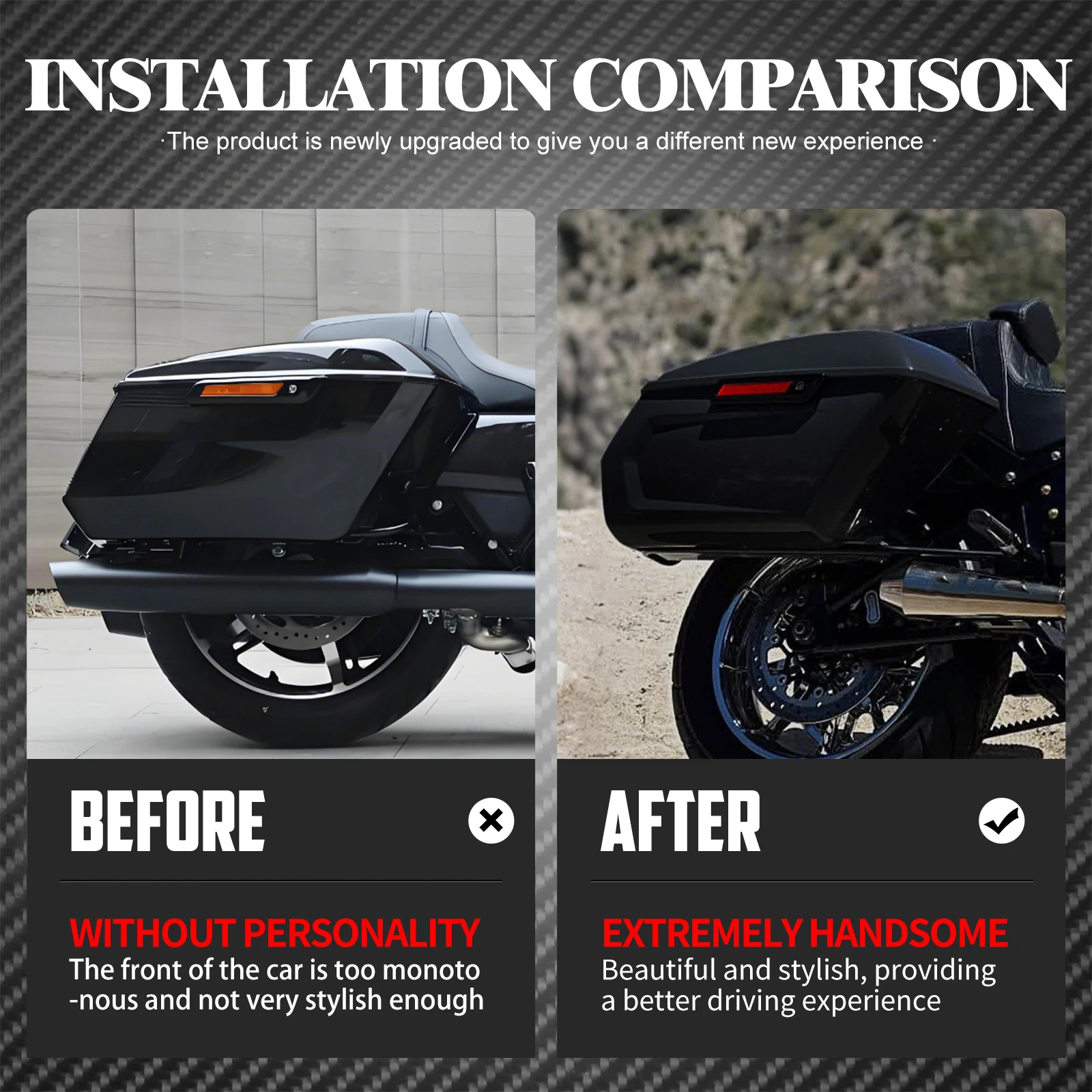 Motorfiets Zadeltassen Kofferbak Zijtassen Bagage Opslag Voor Harley Touring Road King Street Electra Glide 2014-2023 (Behalve CVO)