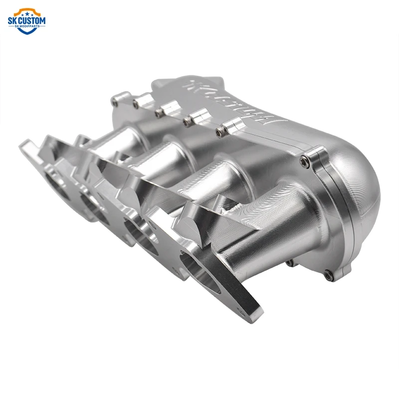Custom CNC Billet Aluminum Sr20 Engine Intake Manifold With Fuel Rail