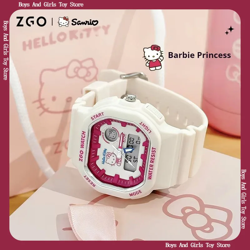 MINISO Hello Kitty Cinnamoroll Electronic Watch Students Junior High School Girls Co-Signed The Movement Niche Children Gift