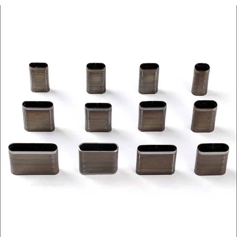 7types DIY Belt Flat Mouth Punching Handmade Leather Craft Elliptic Punch Blade for Belt Make A Hole Tools Cutter Mold Cut Die