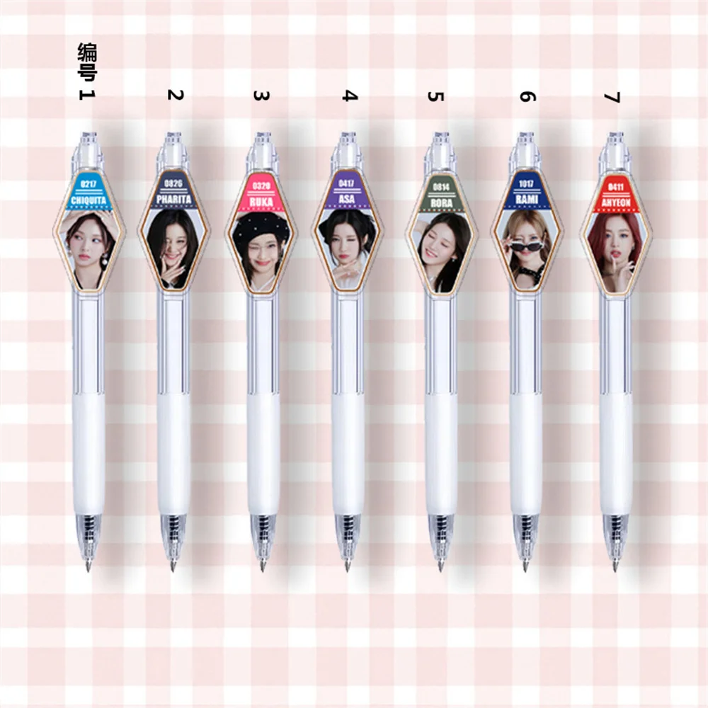 

Kpop Babymonster Press Neutral Pen 0.5mm Student Signature Pen Black Ballpoint Pen CHIQUITA PHARITA AHYEON Fans Gifts Collection