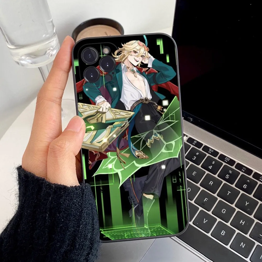 Casing ponsel Genshin Alhaitham Impact untuk iPhone 14 11 12 13 Mini Pro XS Max Cover 6 7 8 Plus X XR SE 2020 Funda Shell