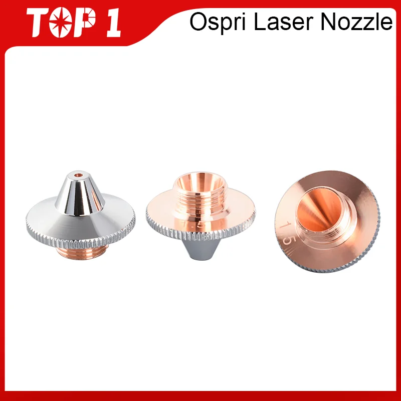 TOP1 10pcs /lot OSPRI Laser Nozzle Single Chrome-plated Layers D20H19M10 Caliber 0.8-2.0mm Fiber Laser tube Cut 3D CutConsumable