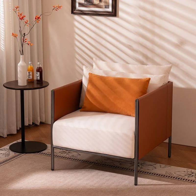 Modern simple single sofa, leisure chair, Nordic light luxury living room leisure sofa chair