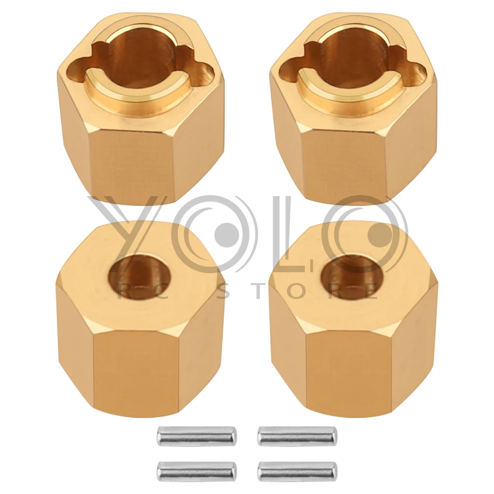 4pcs 7mm Brass Wheel Hex Hub Extenders Adapters 7mm for 1/18 RedCat Ascent18 Ascent-18 RC Crawler Car Upgraded Model Parts