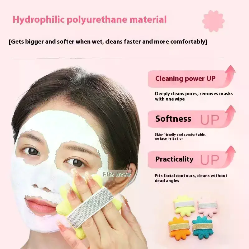 Gąbki do oczyszczania twarzy Głęboko oczyszczające złuszczające płatki do demakijażu Masaż twarzy SPA Kosmetyczne płatki do usuwania makijażu Miękkie narzędzia do mycia twarzy