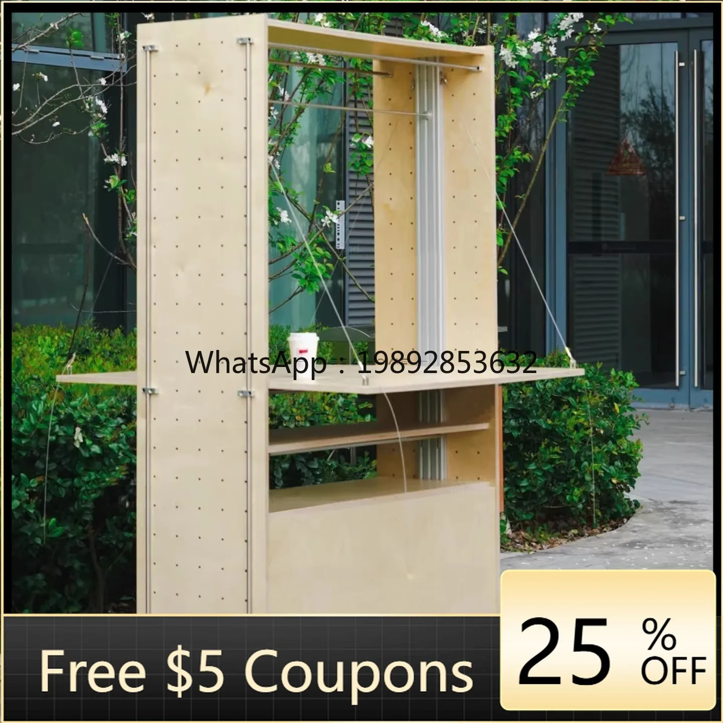 

LYY Ocean Board Mobile Folding Table Storage Cabinet Outdoor Stall Cart Stall Rack Aluminum Profile Display Rack Storage Rack