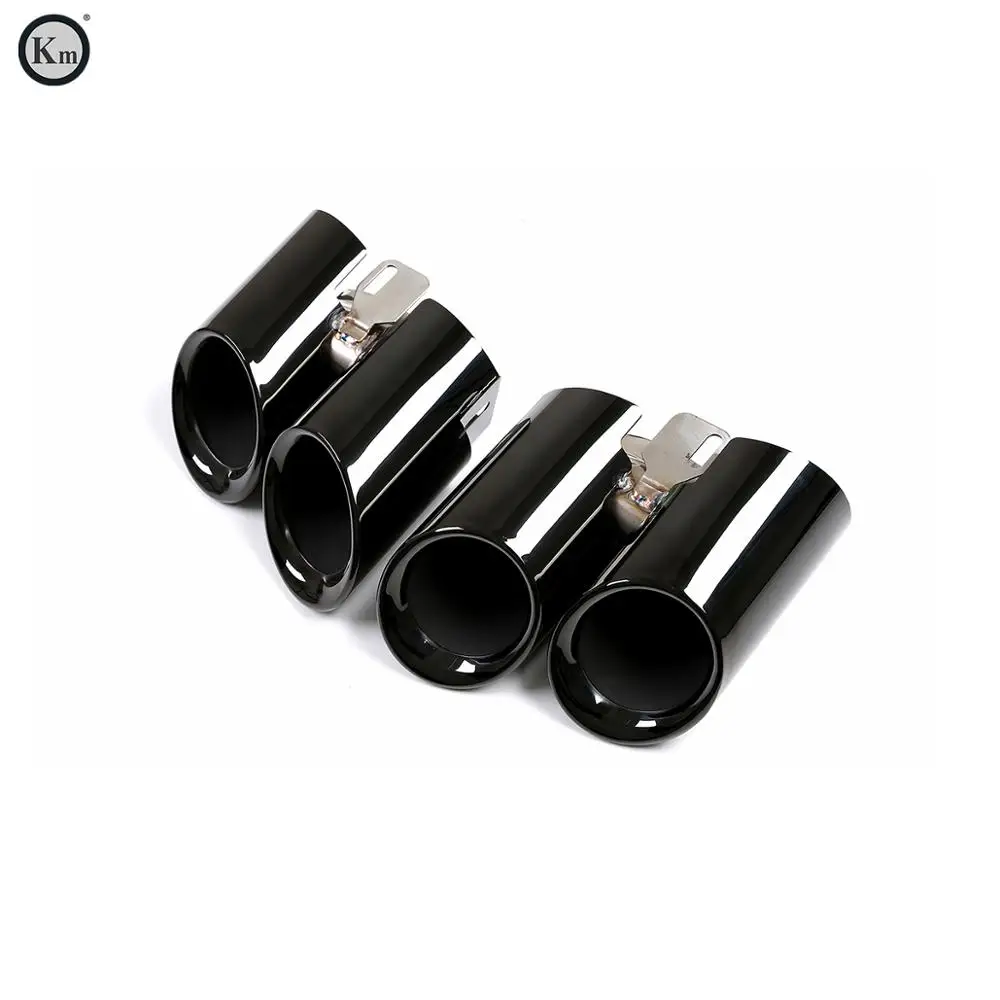 

KM for Panamera GTS Style 970 2014-2016 Year Exhaust Tip Exhaust Pipes Muffler Tips Tail Pipe Black Titanium