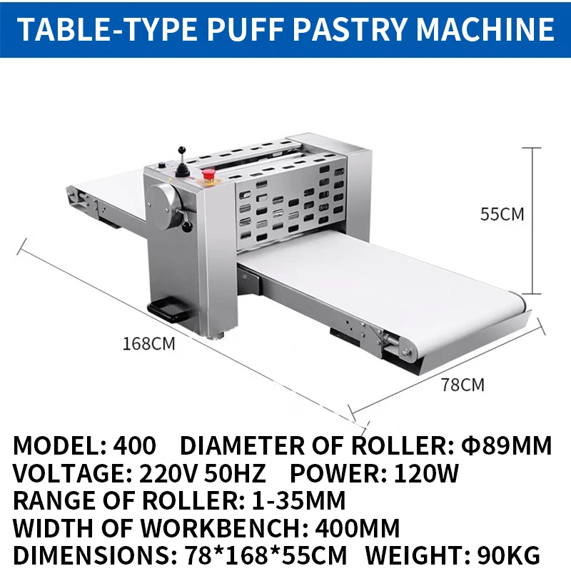 Shortening Machine Commercial tabletop puff pastry machine Egg tart puff pastry machine Small folding bread dough pressing verti